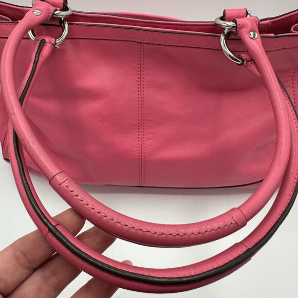 💰 EUC Coach Park Rose Leather Carryall Shoulder Bag #F19728 - Picture 11 of 16